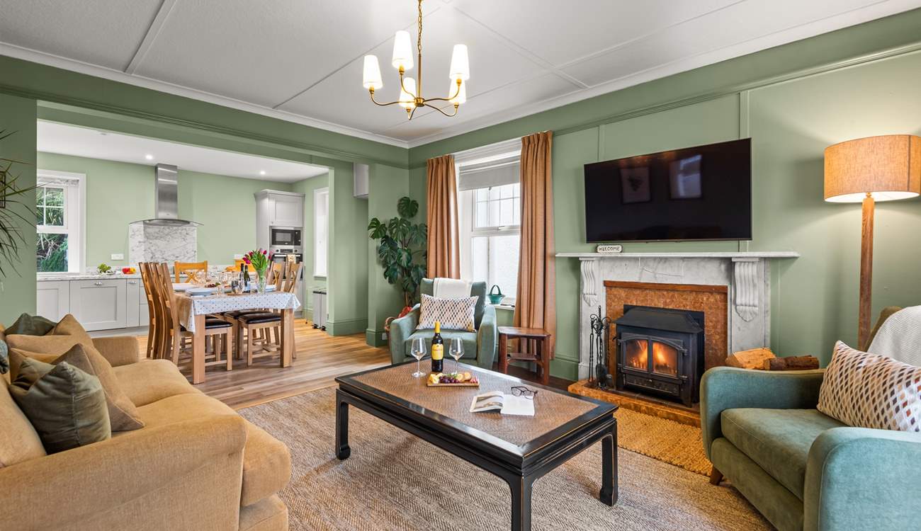 The open plan space in the living areas make holidaying as a group super easy to do.