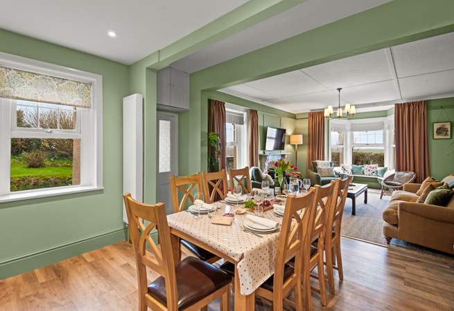 Enjoying that special meal in this lovely dining space is a pleasure.