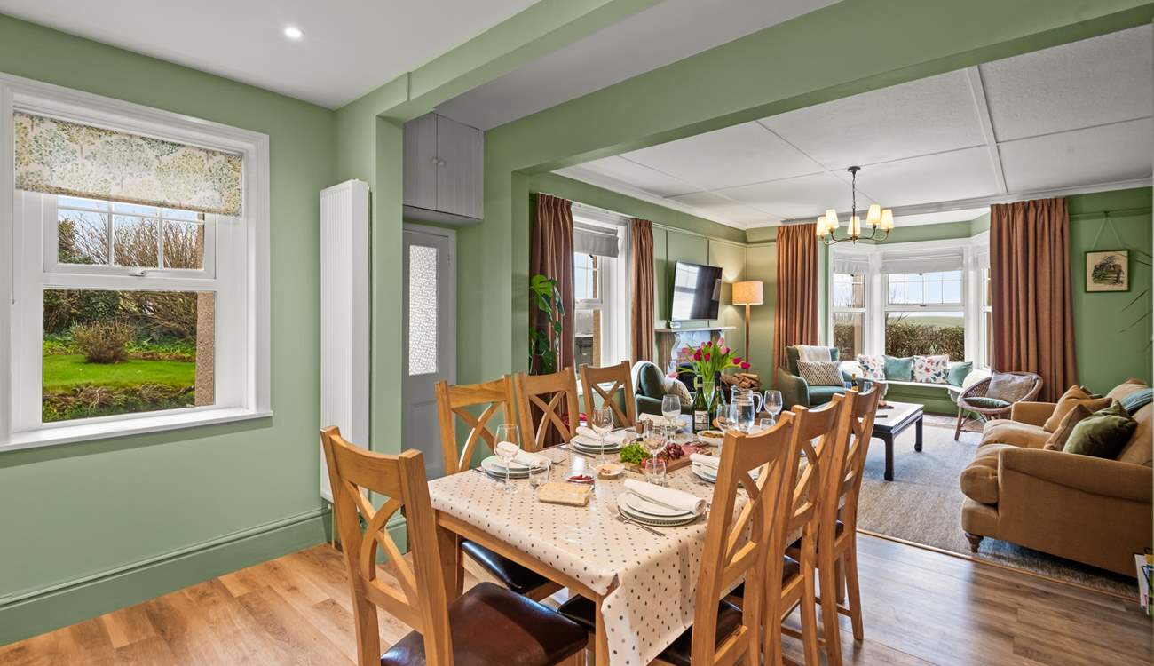 Enjoying that special meal in this lovely dining space is a pleasure.