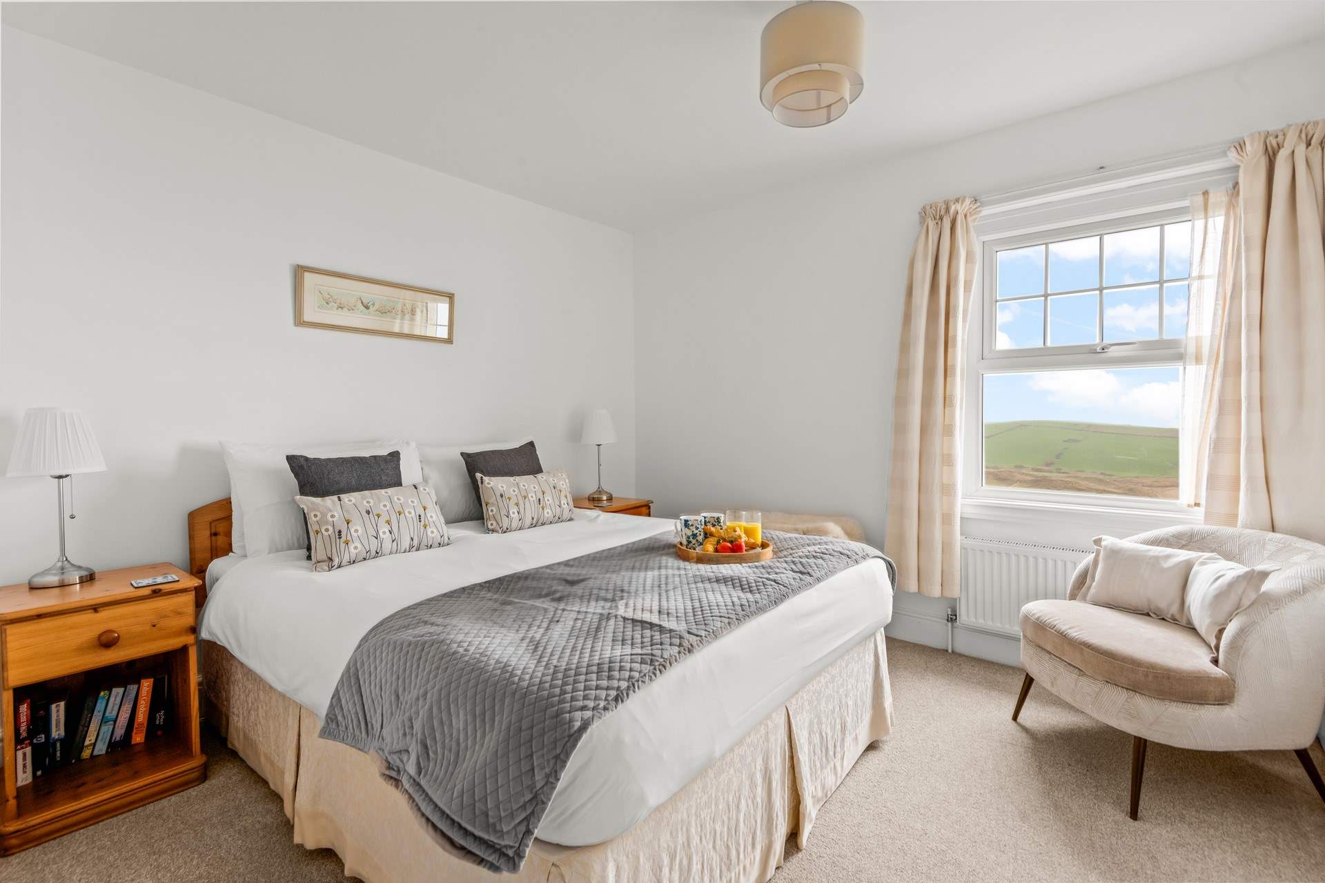 Bedroom 2 is this beautiful king-size bedroom.