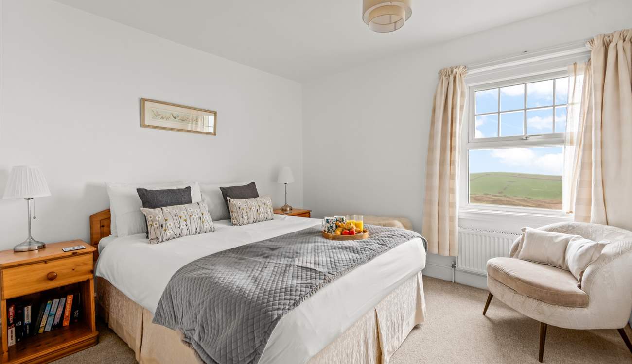 Bedroom 2 is this beautiful king-size bedroom.