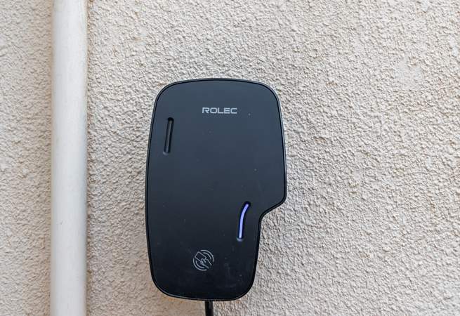 Shared EV charging point can be found in the courtyard.