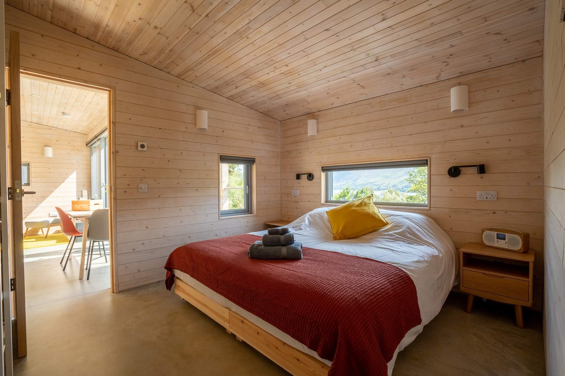 When slumber calls, the king-size bed (which can be changed to twin beds) dressed in sumptuous linen promises deep, restorative sleep.