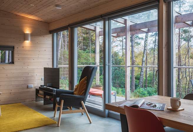  Enjoy woodland views that stretch out towards the loch, with seating for your morning coffee.