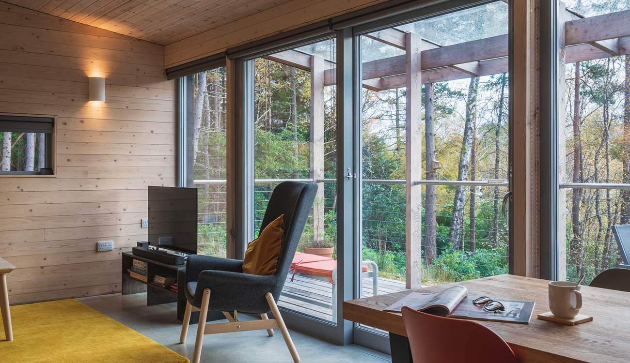  Enjoy woodland views that stretch out towards the loch, with seating for your morning coffee.