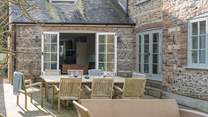 Dining and socialising options for you on the main terrace which leads directly from the kitchen.