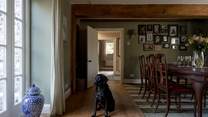 The dining-room has doors straight out to the terrace and of course your four-legged friends are more than welcome.