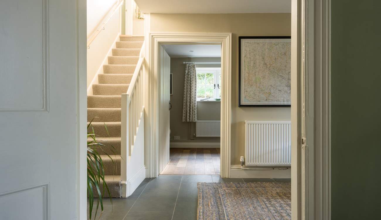 Heading back into the entrance hall you will find the downstairs office space.