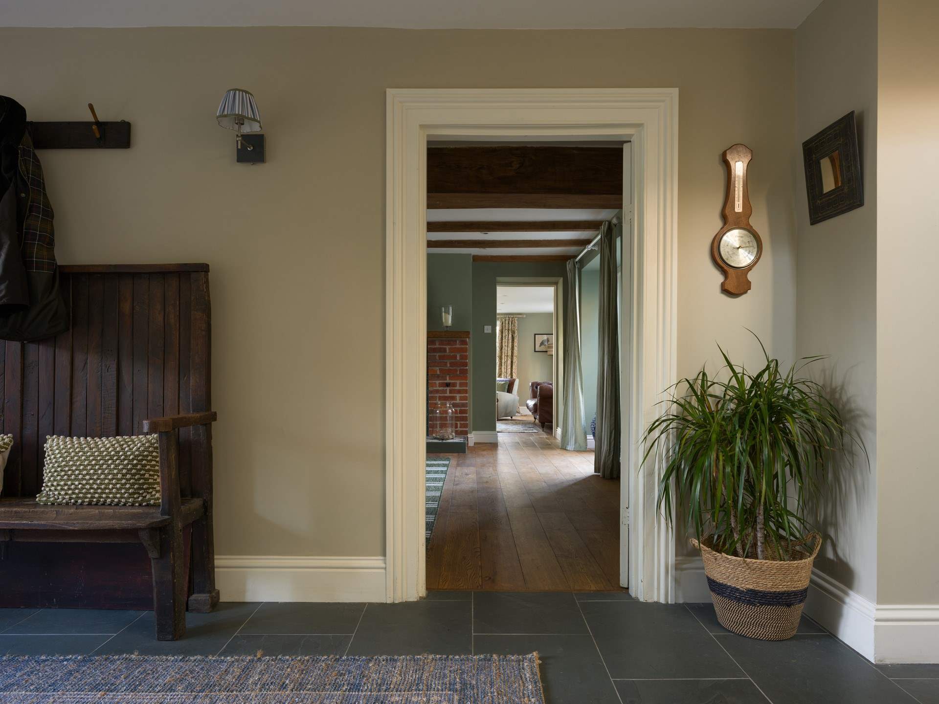 Back out into the hall you will find your way to the formal living spaces...