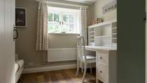 Set up as the ideal spot if you need to lock yourself away and catch-up on some work or calls.