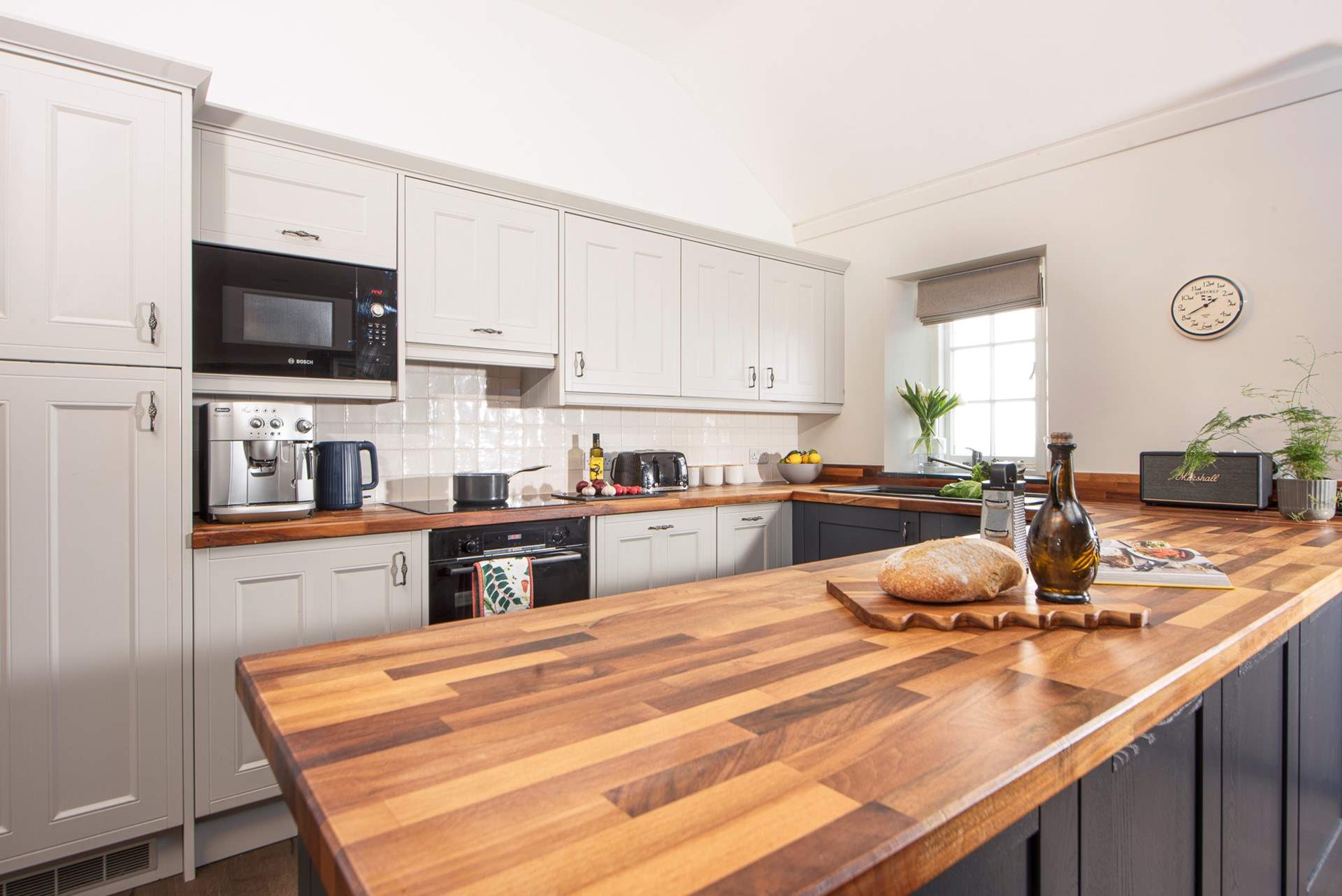 The kitchen is beautifully appointed.