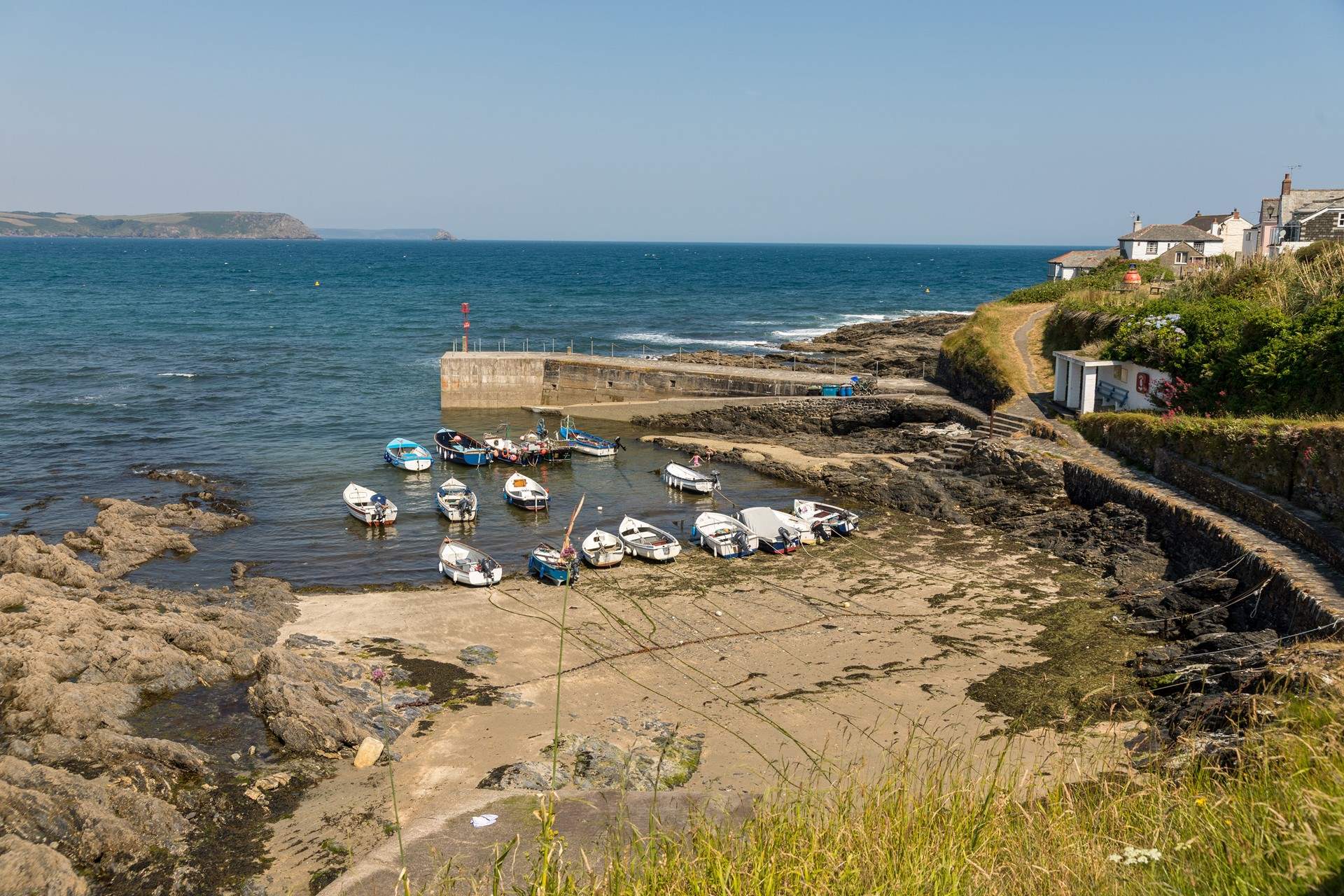 The pretty harbour sits along side the centre of the village. 