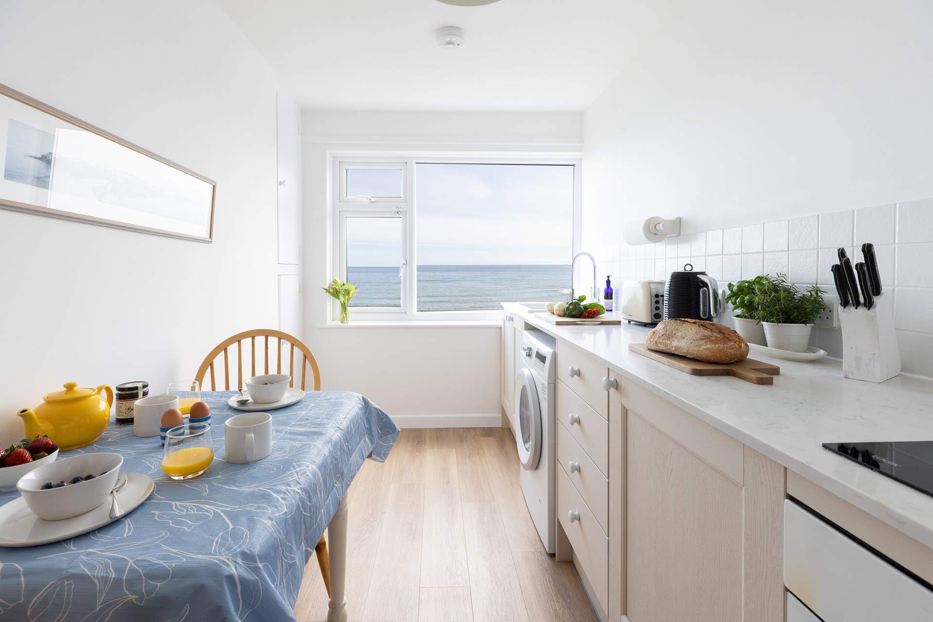 The separate kitchen has everything you will need to cook a holiday meal for all the family. 