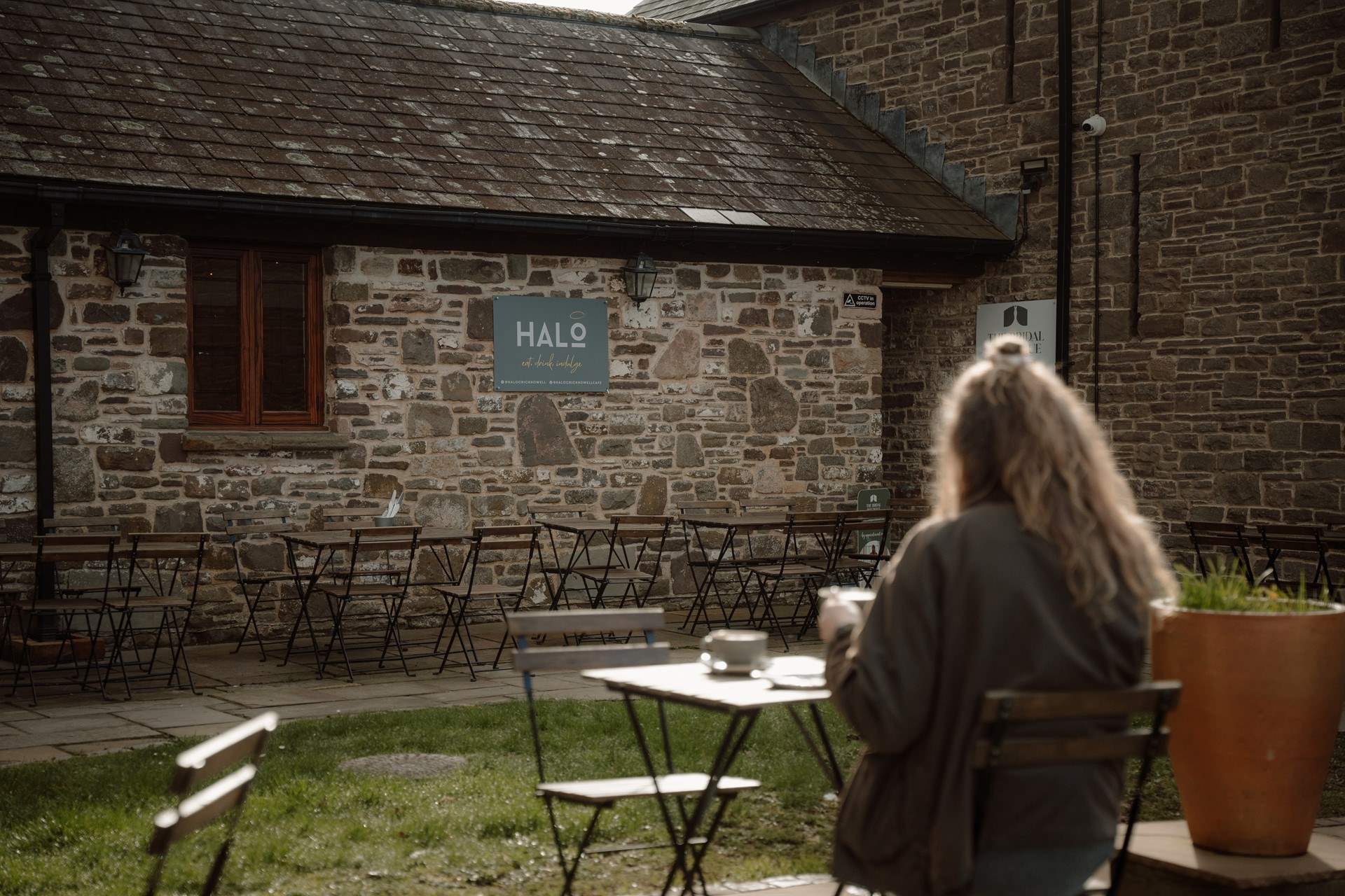 Enjoy an alfresco breakfast at Halo, an independent café and deli. 