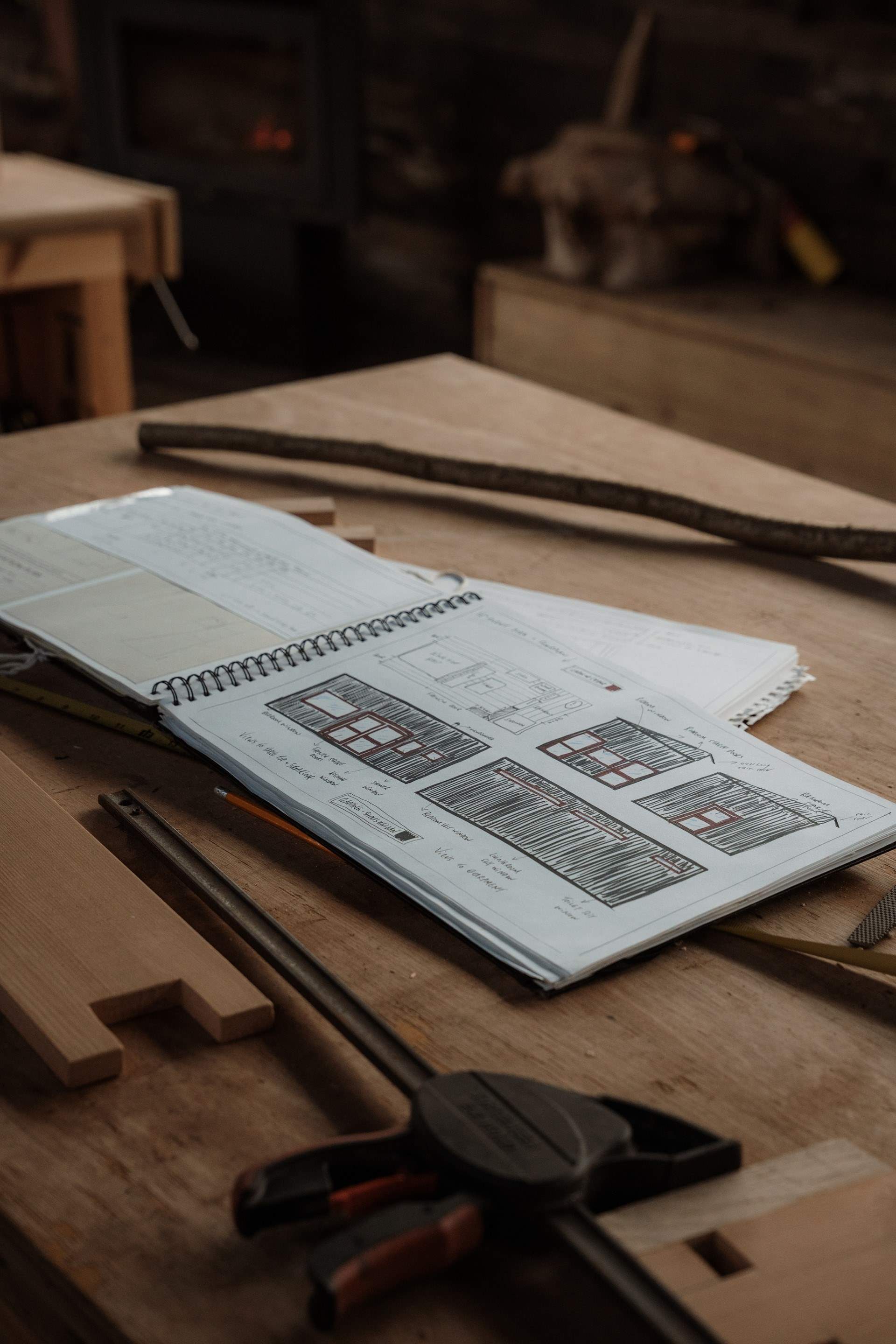 Caban Tarren celebrates natural materials and local craftsmanship.