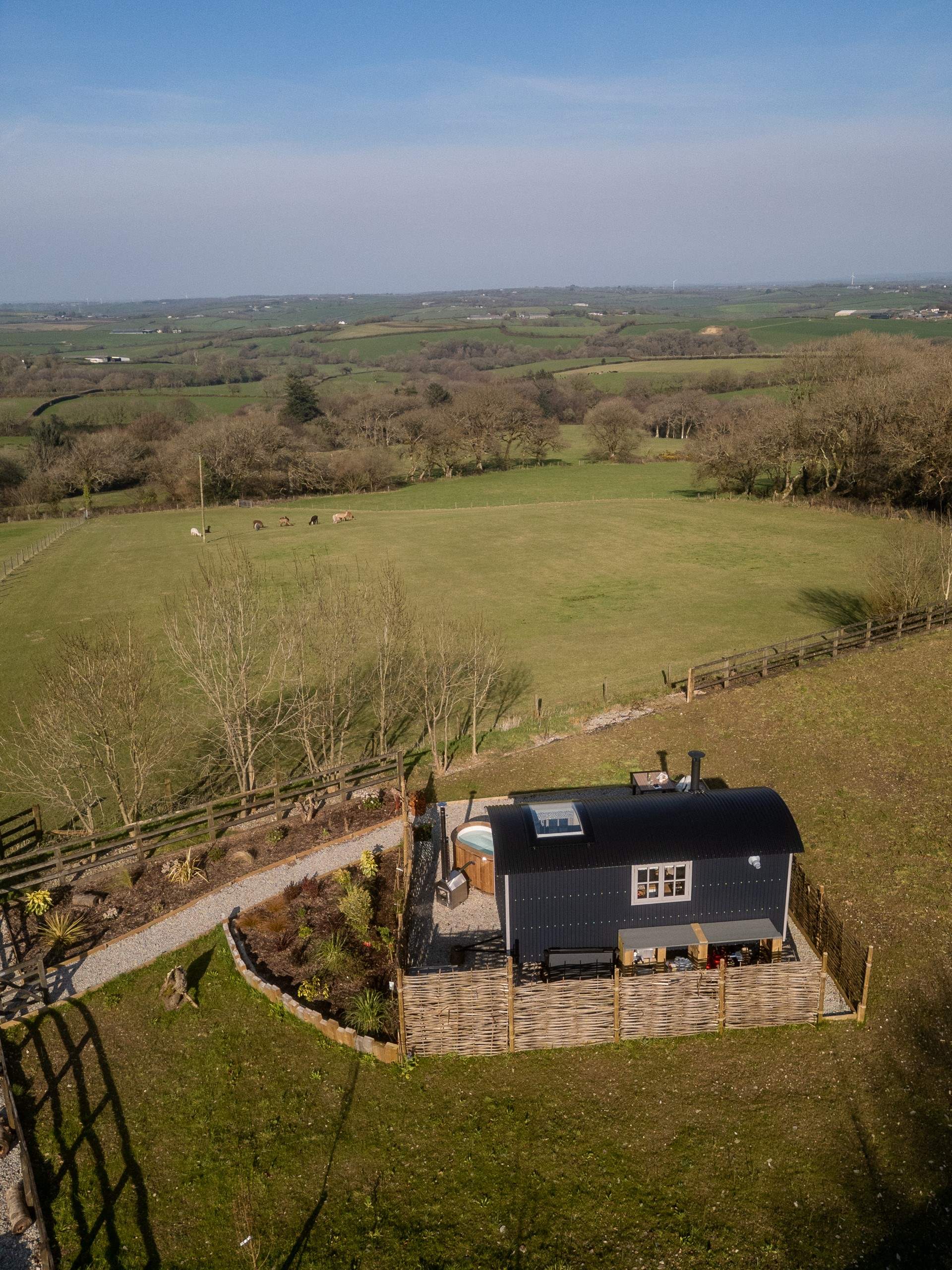 With spellbinding views across the Cornish countryside.