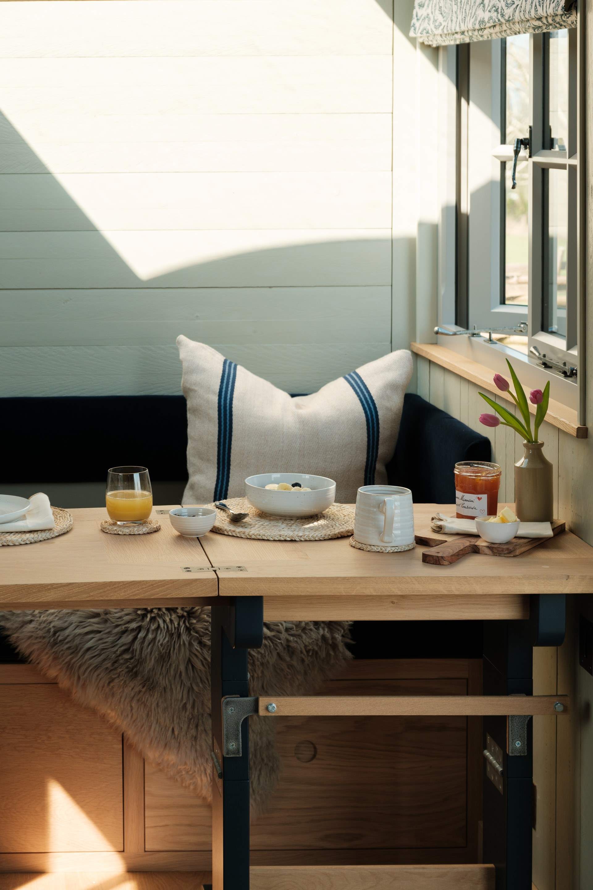 The beautiful light-filled living space.