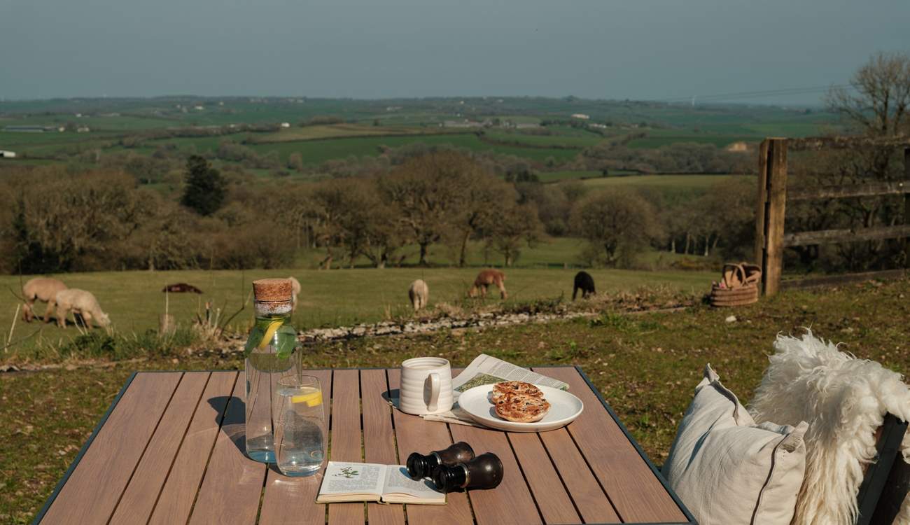 Enjoy al fresco breakfasts as you take in views across the rolling patchwork fields.