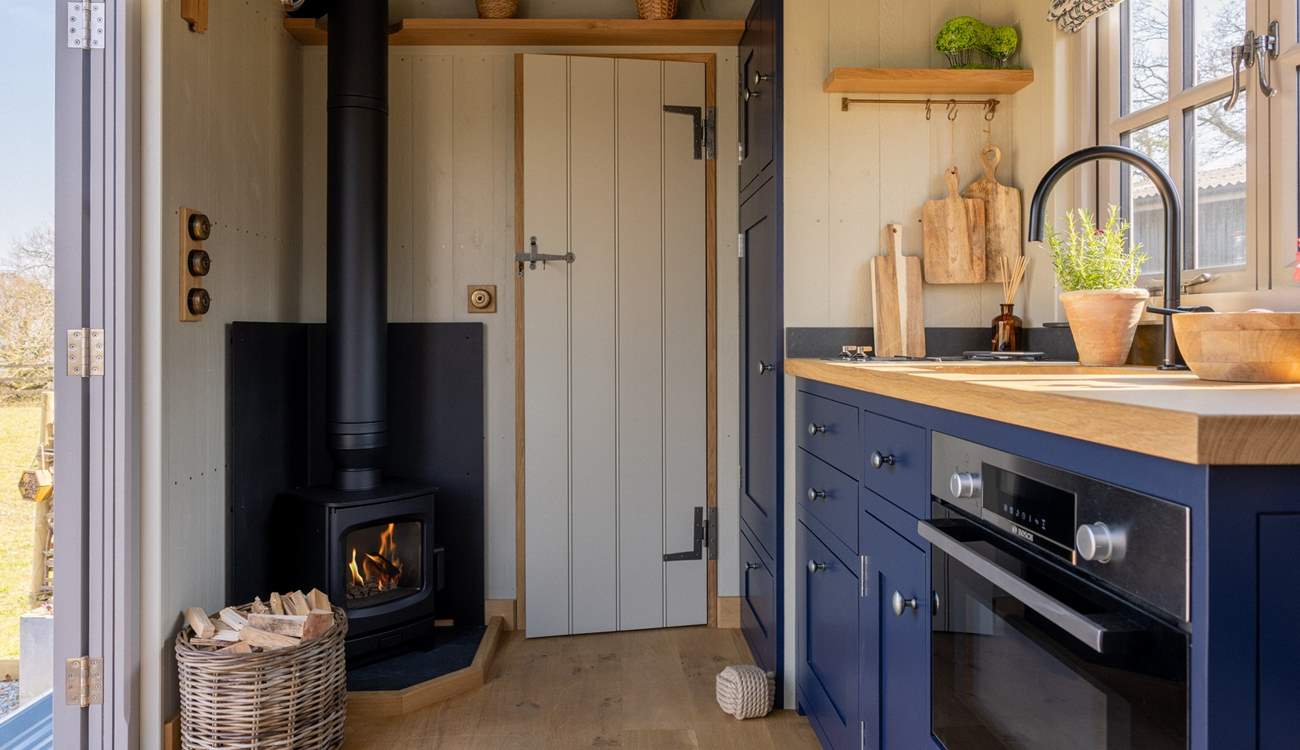 Gather beside the crackling wood-burner for cosy evenings in. 