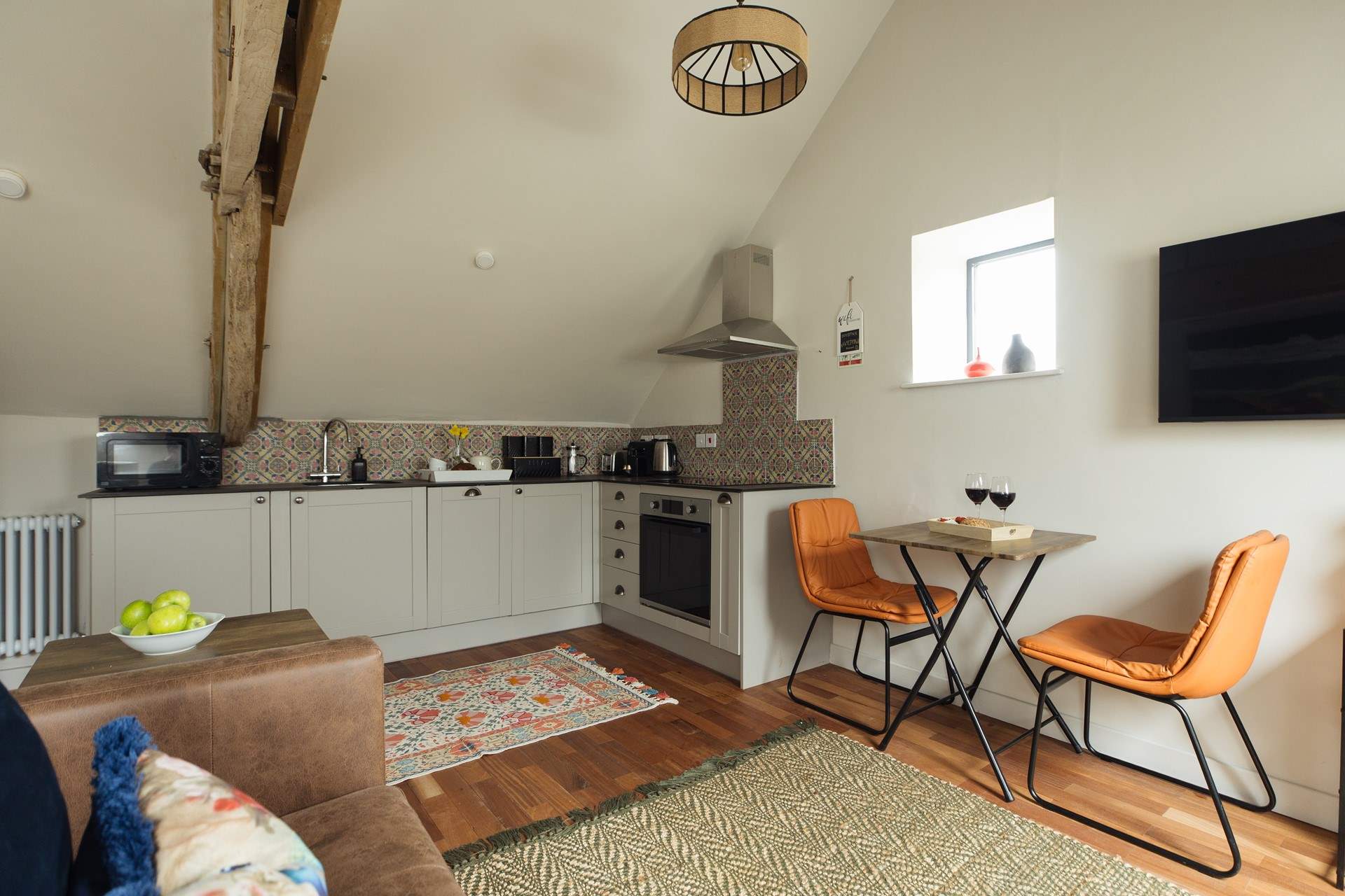 Escape to watch a movie or to relax with a good book. 