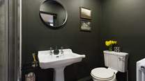 Take time for some holiday pampering in The Horse Shoe shower-room. 