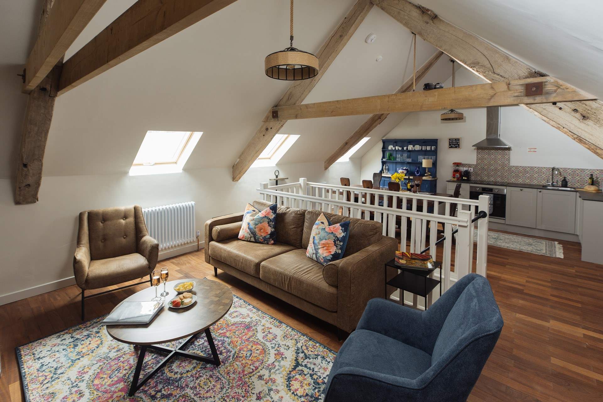 The open plan design is ideal for socialising. 