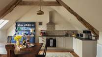 Stylish open plan design in The Stables. 