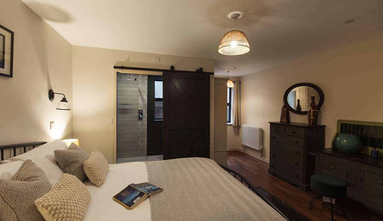 Quiet indulgence in the ground floor bedroom in The Stables. 