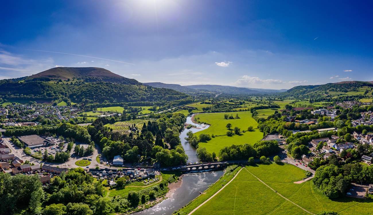 Visit the vibrant town of Abergavenny and explore the National Park. 