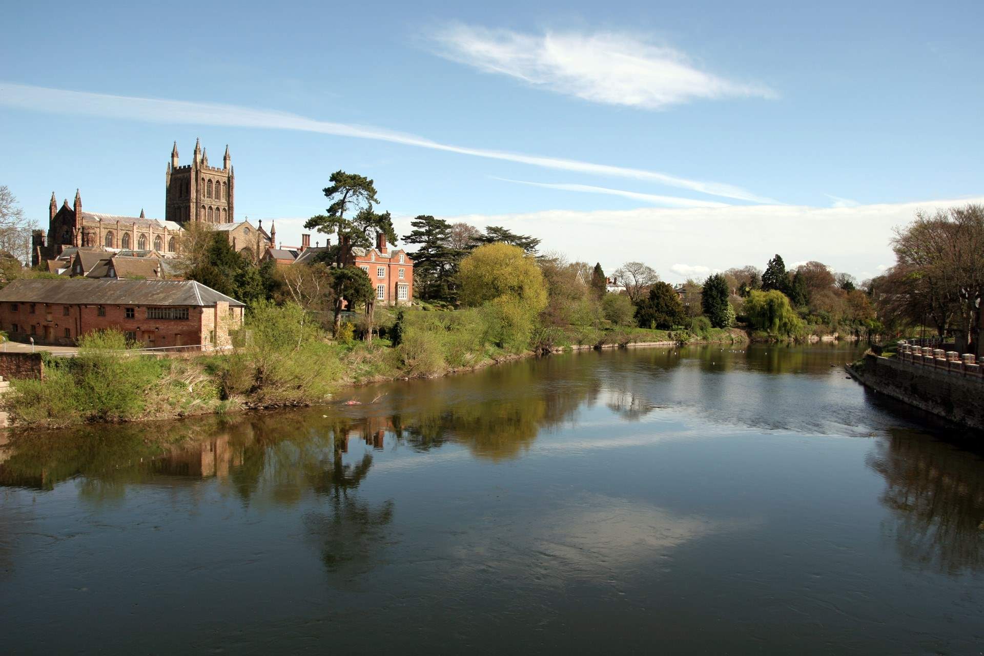 Try Monmouth, Hereford or an afternoon in Hay-on- Wye. 
