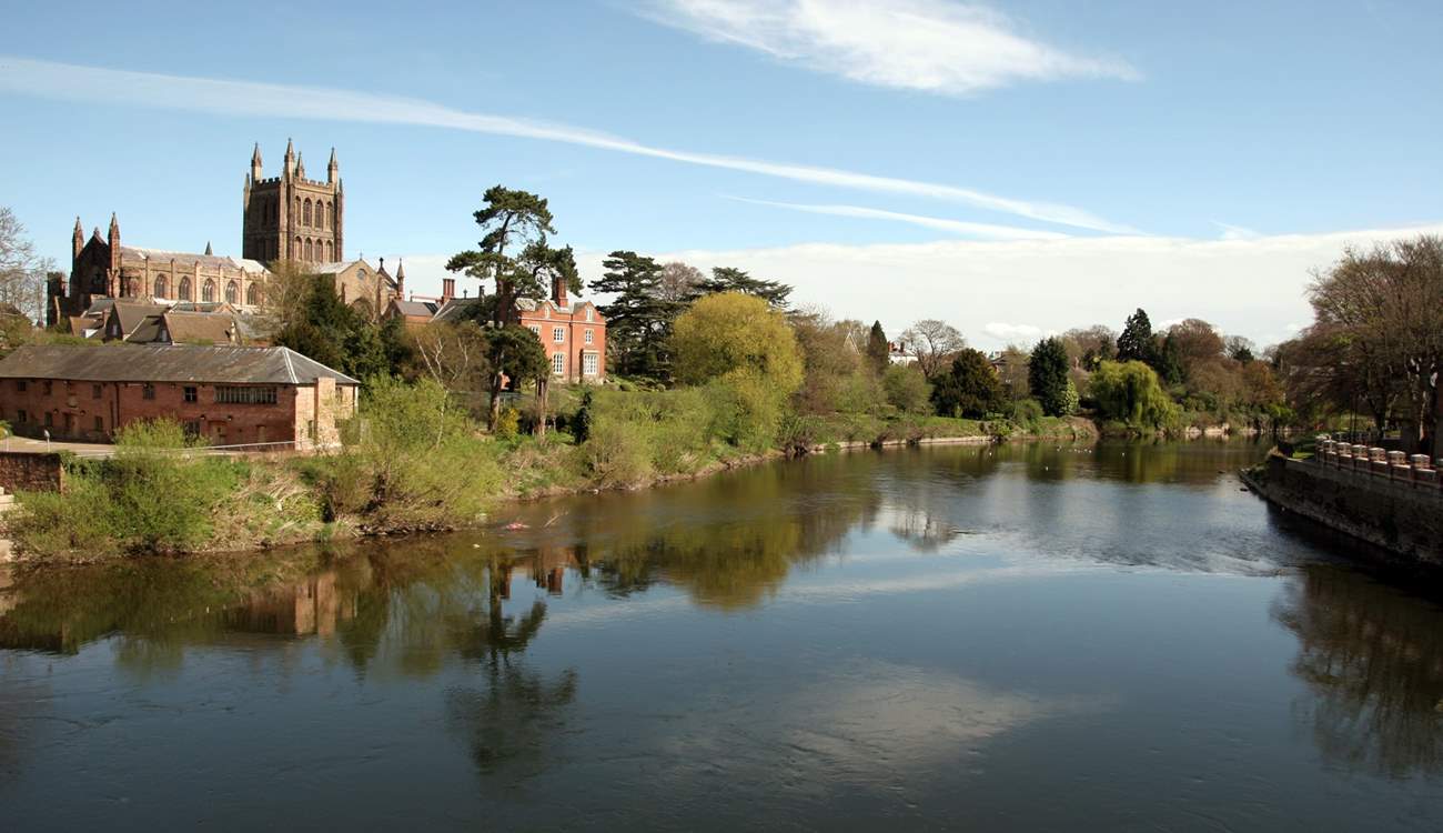 Try Monmouth, Hereford or an afternoon in Hay-on- Wye. 