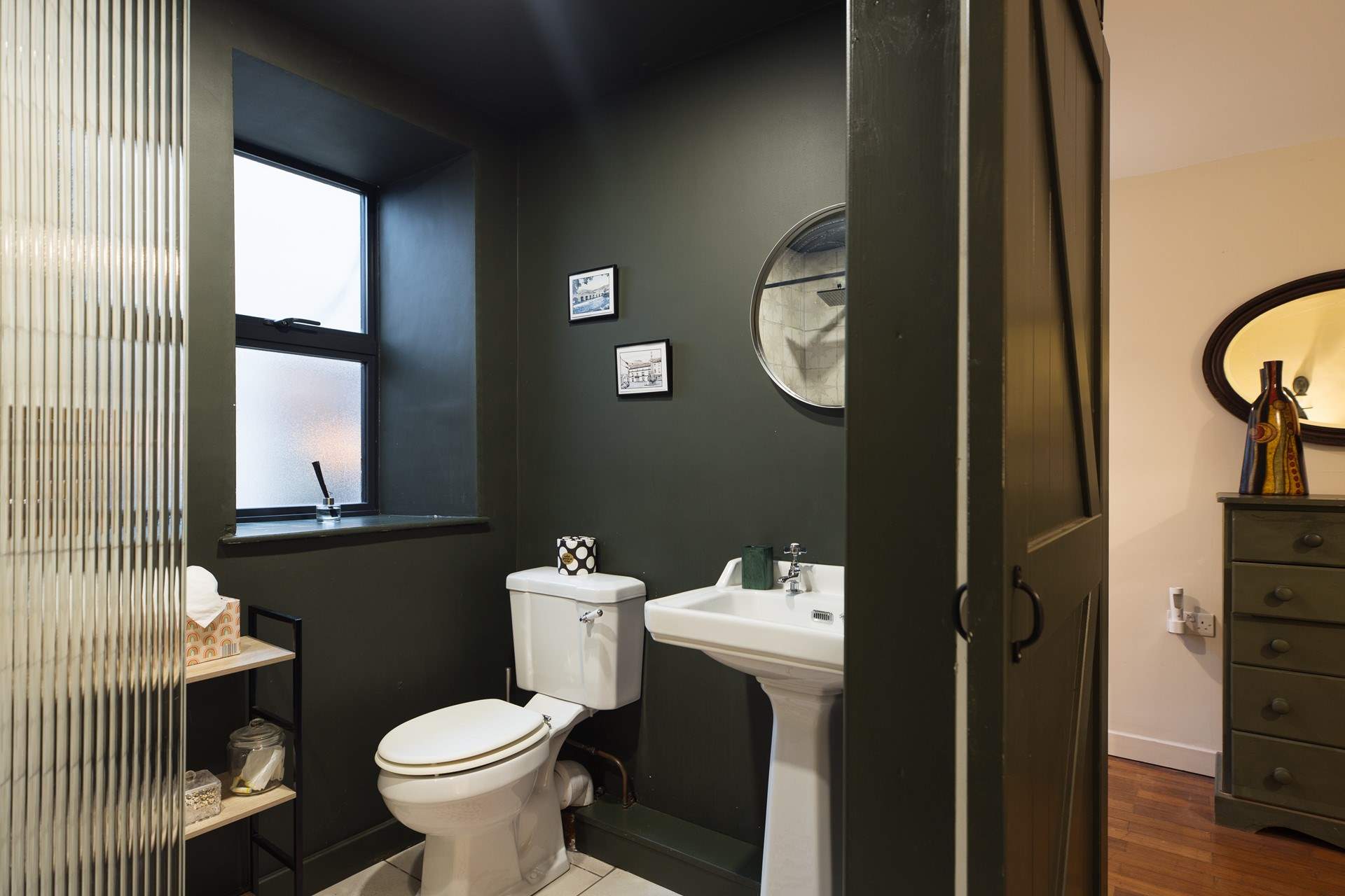 The en suite shower-room in The Stables. 