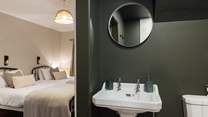Stylish en suite shower-room. 