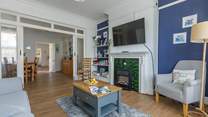 Stunning coastal colours in the living space.