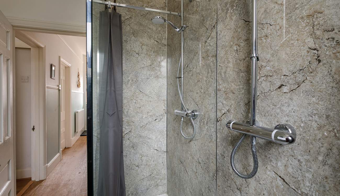 The downstairs shower-room.