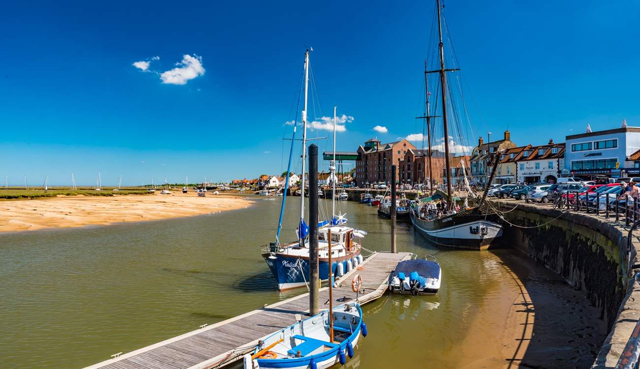 Enjoy a trip along the coast to the vibrant town of Wells-next-the-Sea with a working harbour.