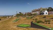 Fun for all is a game of pitch and putt on the seafront, what a view!