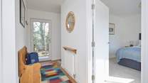 All set on one level, the entrance hall lead to all three bedrooms.