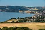 Take in the views from the Downs towards Sandown Bay.