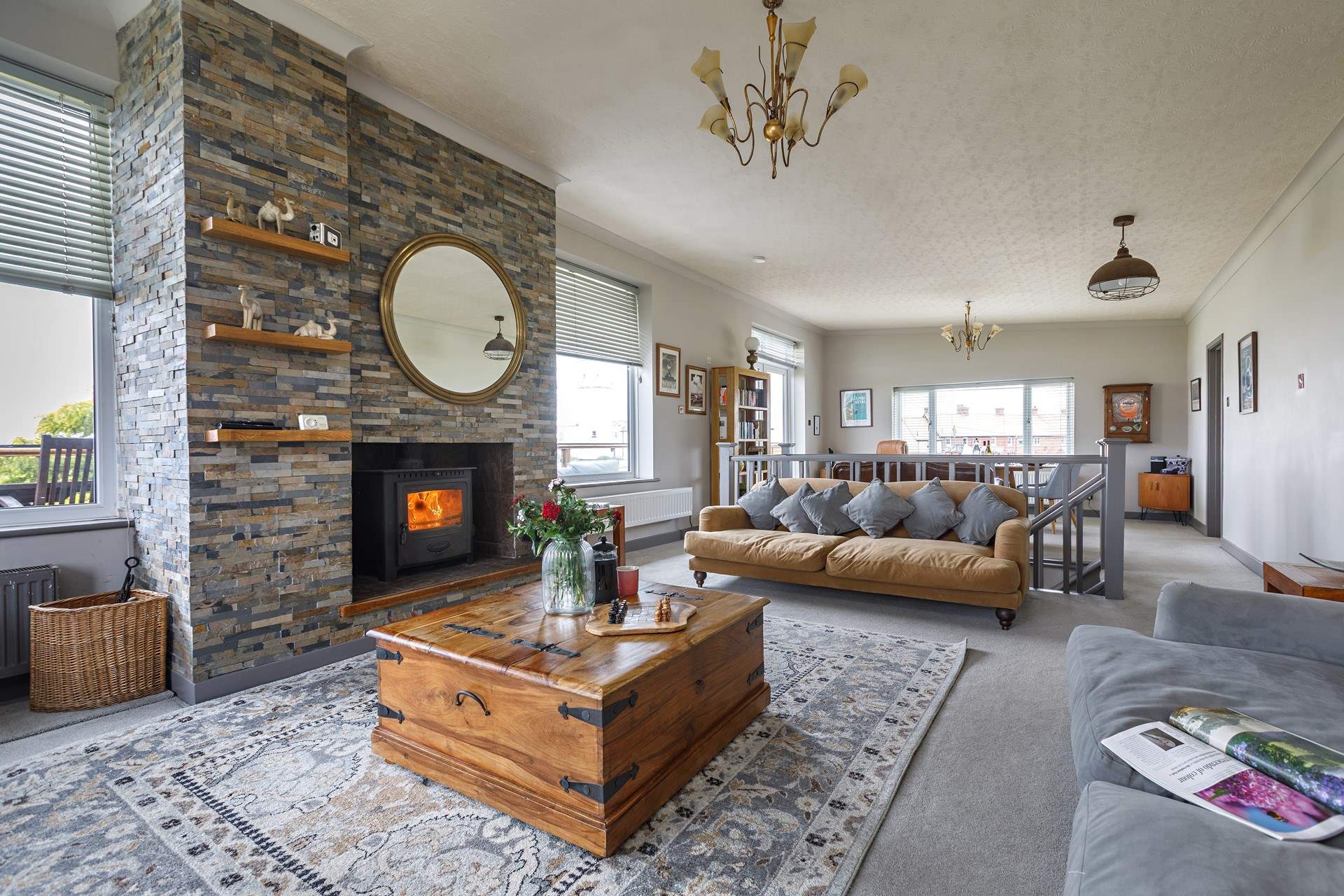 A welcoming space for everyone to enjoy! (please note the wood-burner is ornamental only).