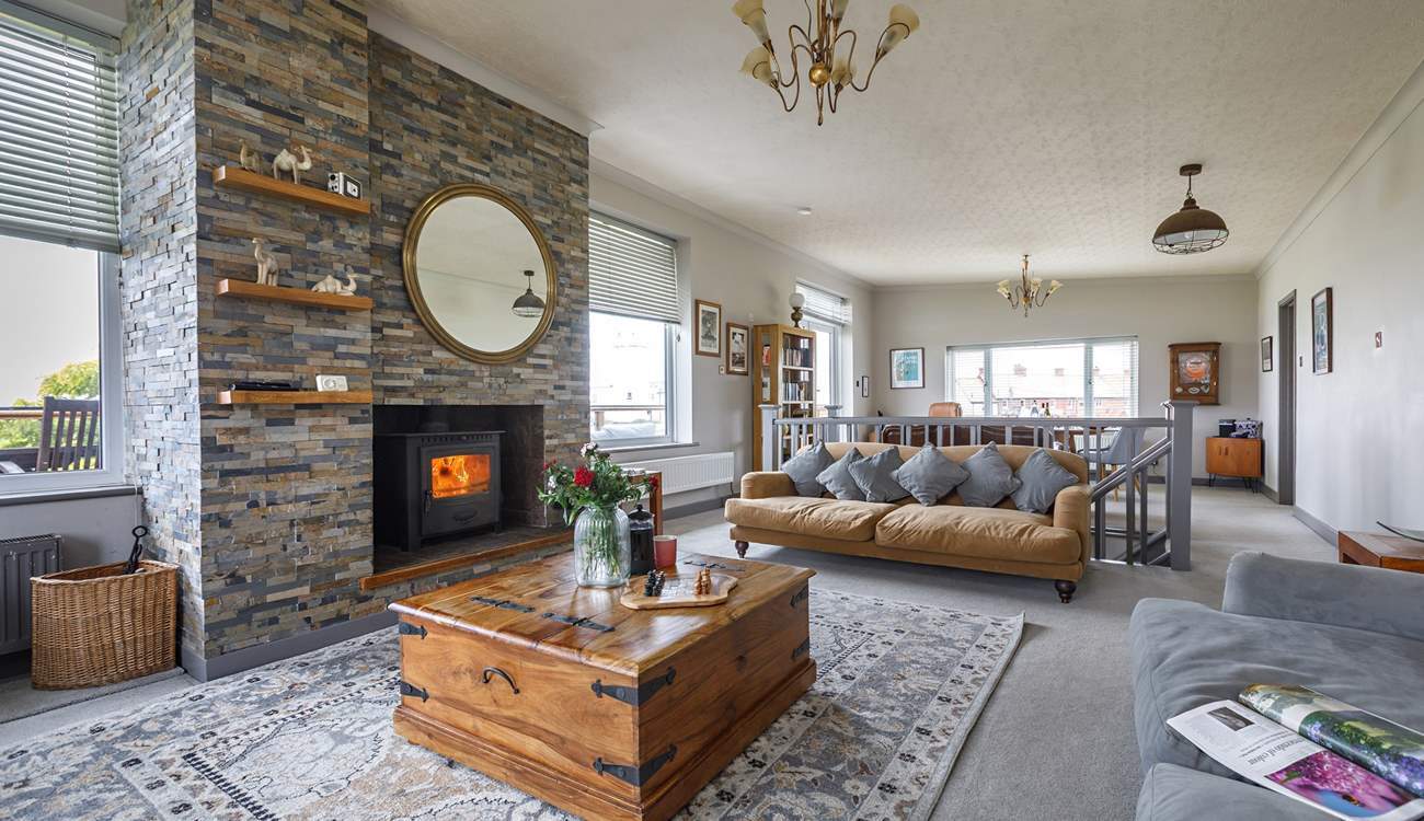 A welcoming space for everyone to enjoy! (please note the wood-burner is ornamental only).