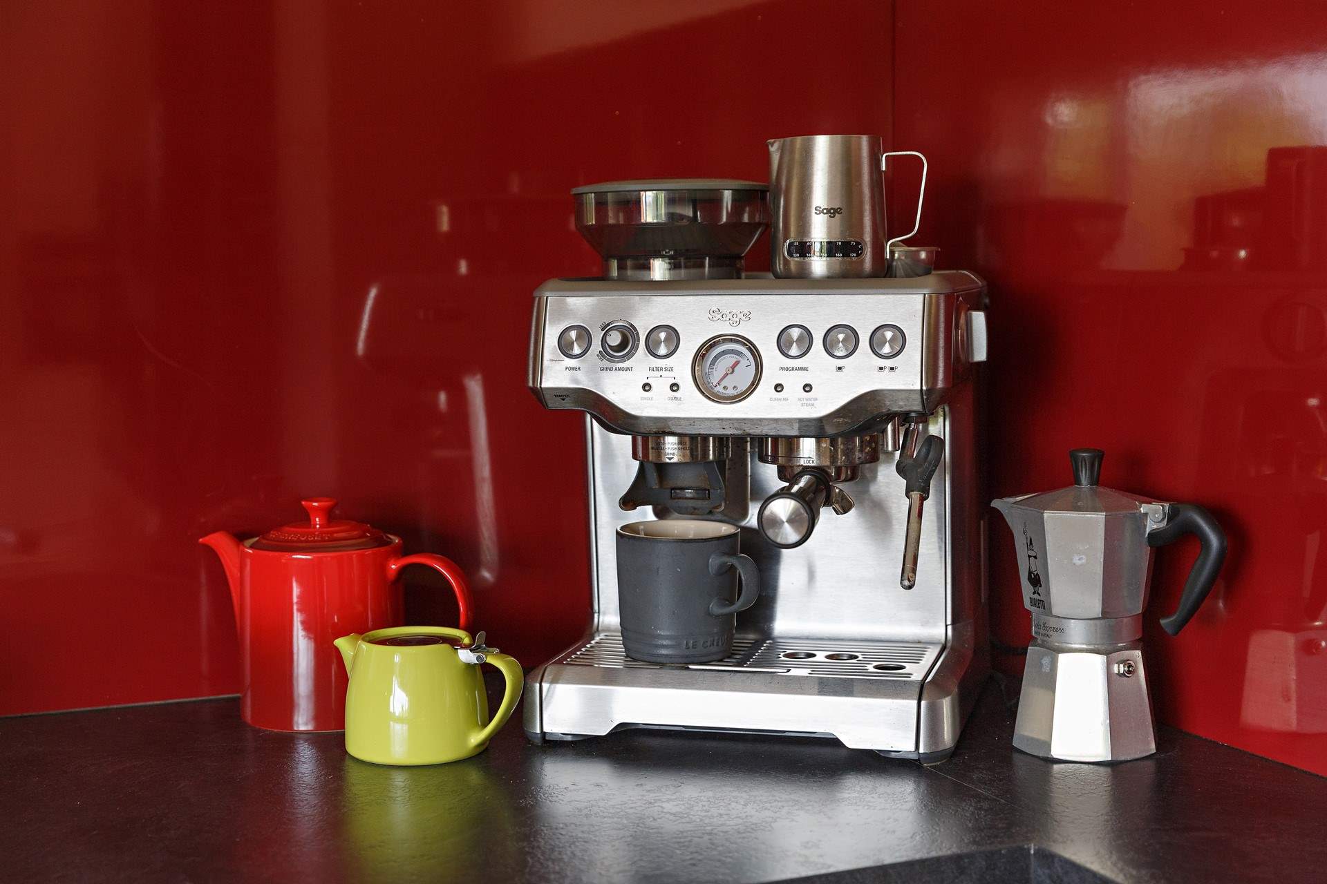The coffee station.