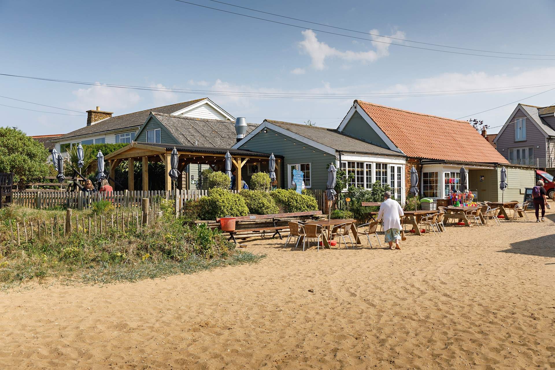 Lunch at one of Old Hunstanton's beach cafes.