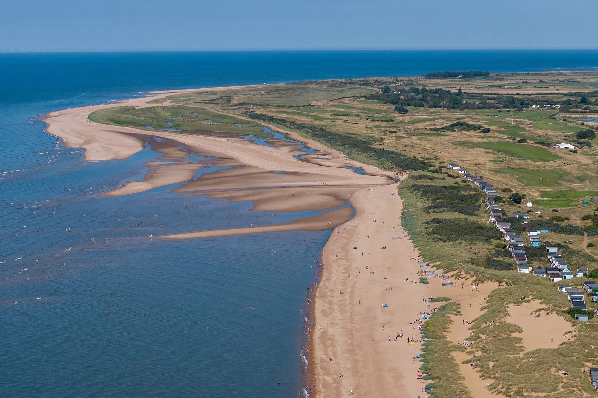 The spectacular coastline at Old Hunstanton towards Holme-next-the-Sea. 