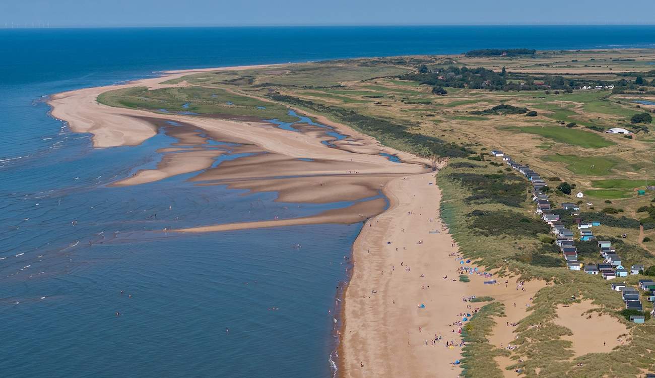 The spectacular coastline at Old Hunstanton towards Holme-next-the-Sea. 