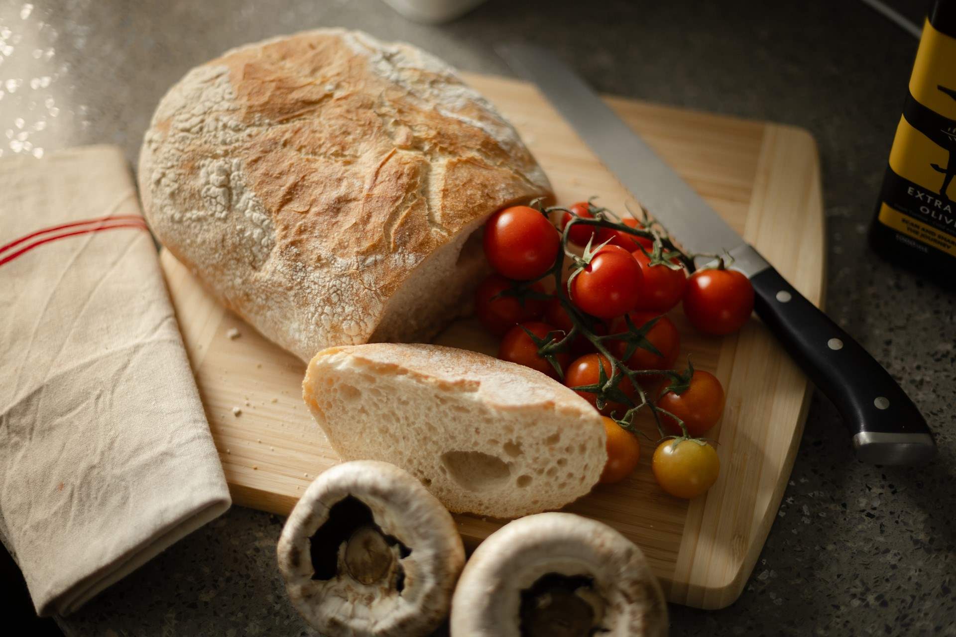 Try some artisan bread and local tomatoes. 