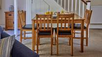 Plenty of space for four in the open plan dining-area. 