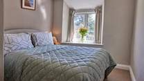 The first bedroom is a lovely double with garden views. The cottage is on a cul-de-sac with no passing traffic which this makes it an incredibly quiet and peaceful place to rest your head.