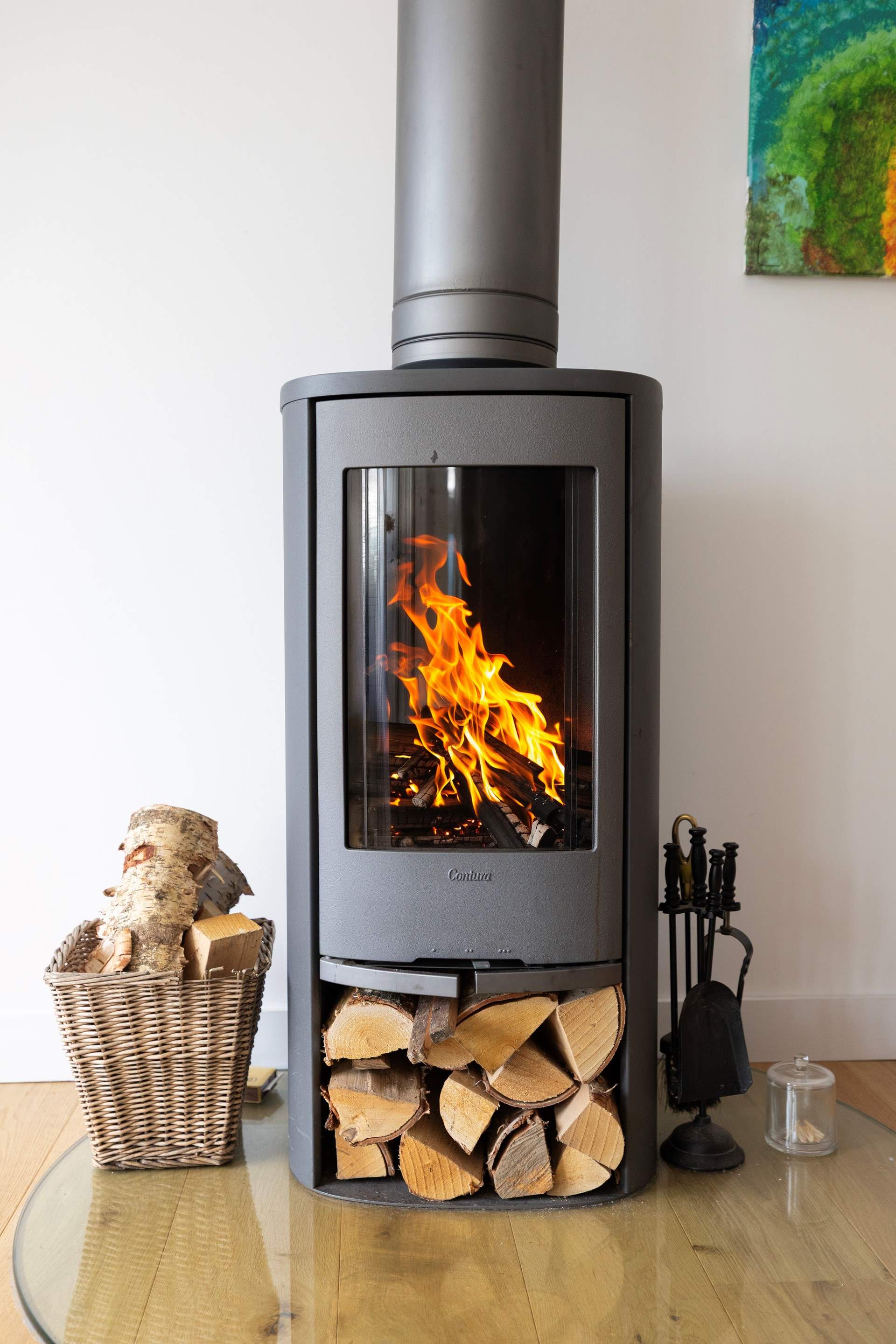 Snuggle up in front of the wood-burner. 