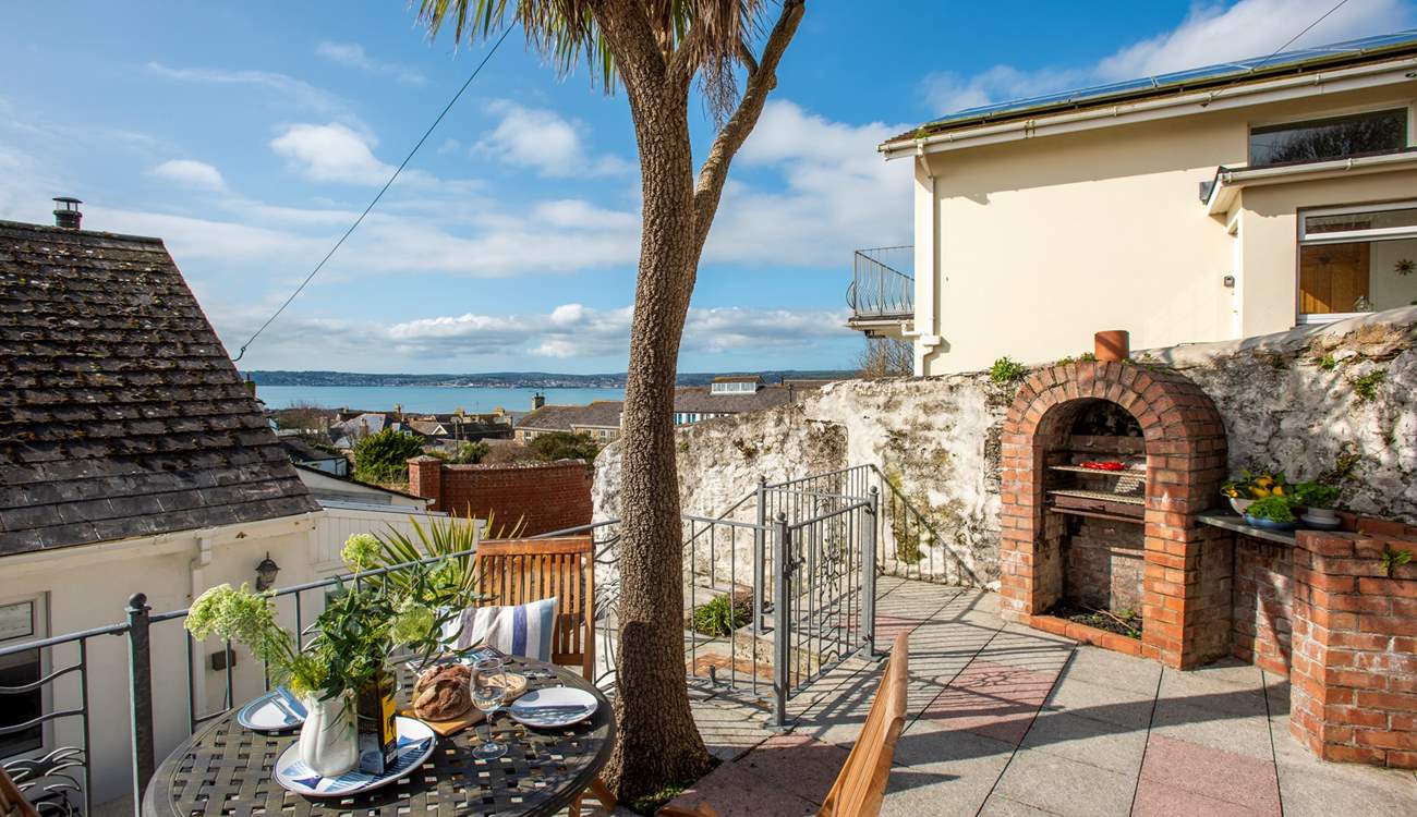 There is a large barbecue area at the back of the cottage and more beautiful views.